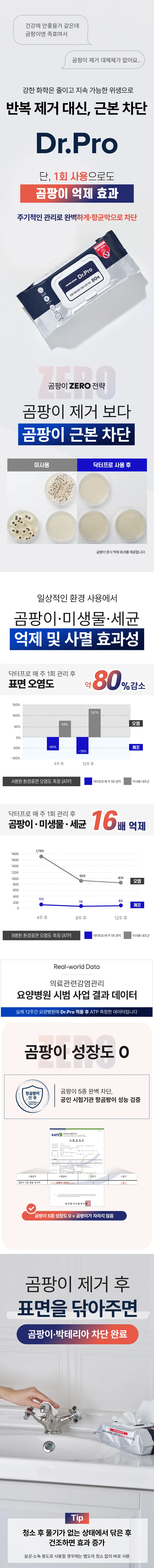 동물병원 항균유지를 위한 전문가용 항균코팅 소독티슈 DR.PRO 슈퍼스노우80매