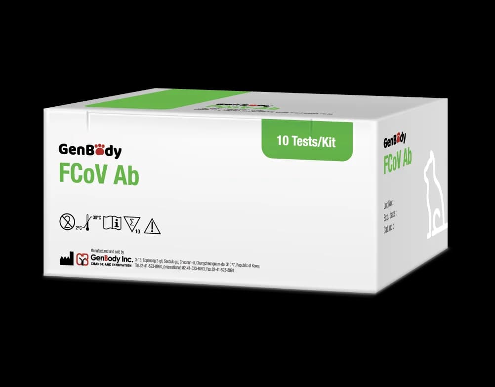 젠바디 G20V 고양이 코로나바이러스 항체 진단키트 (FCOV Ab) 10T -허가진행중